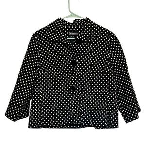 ELEMENTZ Women’s Jacket, Black with White Polka Dots, Size L